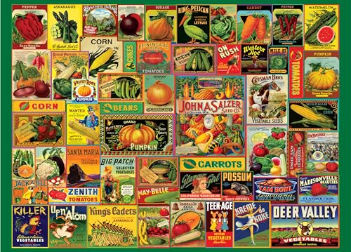 Vintage Seed Packets Jigsaw Puzzle: 1000 Pieces